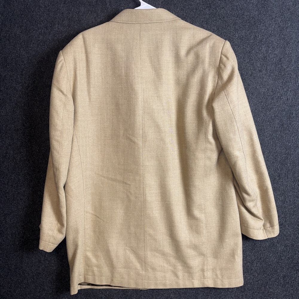 Jos. A. Bank Linen Silk Wool Blend Blazer Medium Beige Excellent Condition - Picture 9 of 12